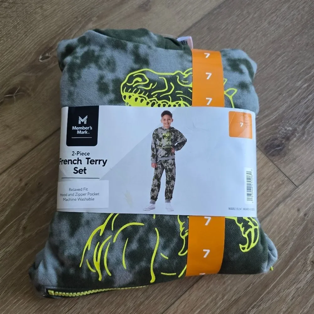 Member's Mark Boys 2-Piece Relaxed Fit French Terry Hoodie & Jogger Set 7 8